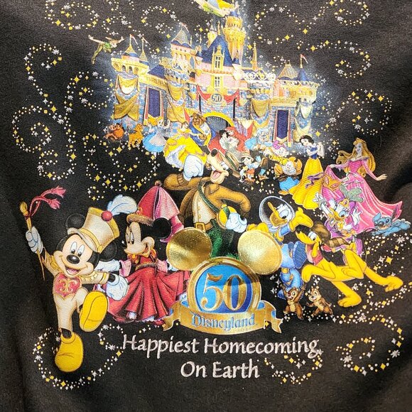 Disneyland 50th Anniversary 2005 - Black Zip Hoodie - New $100 OBO - MED. - Picture 1 of 7